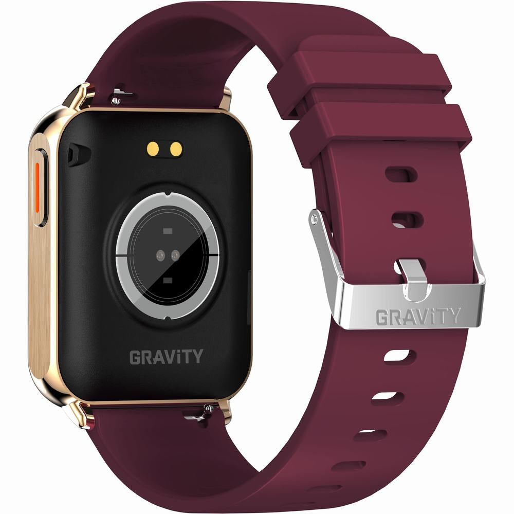 Smartwatch Gravity Różowe Złoto Bordowy 2 Paski GT17-6 – zdjęcie 12