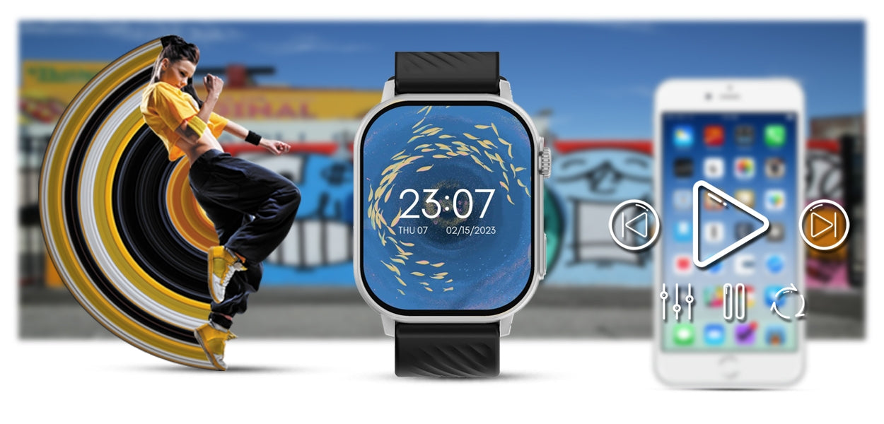 Smartwatch Gravity GT15-9 Czarny Pasek Silikonowy + Srebrna Bransoleta – zdjęcie 16