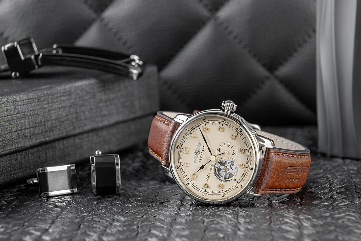 Zegarek Męski ZEPPELIN Mediterranee Open Heart Automatic 9666-5 + BOX – zdjęcie 9