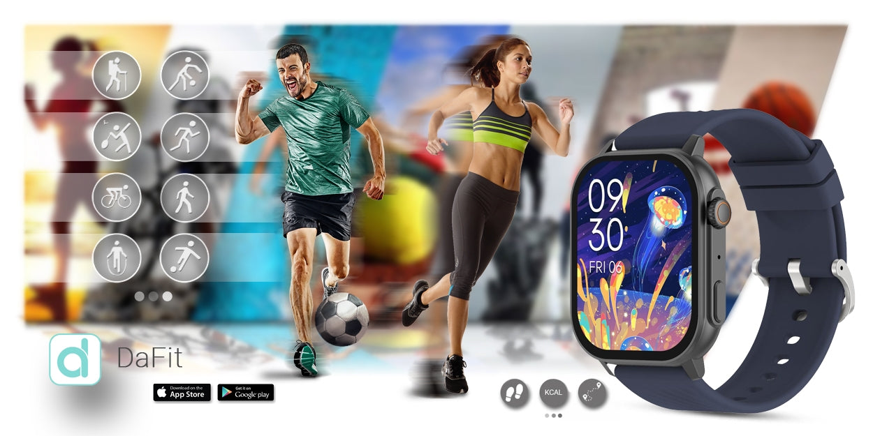 Smartwatch Gravity GT15-4 Niebieski Pasek Silikonowy + Tytanowa Bransoleta – zdjęcie 16