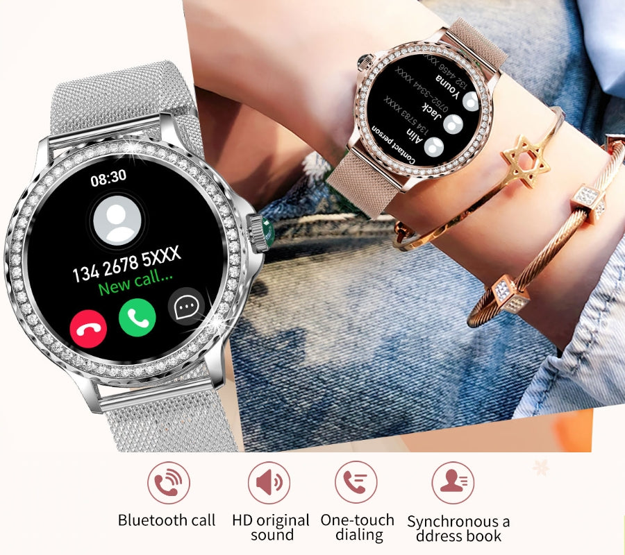 Smartwatch Damski Rubicon RNCF19-1 Różowe Złoto Bransoleta + Pasek – zdjęcie 16