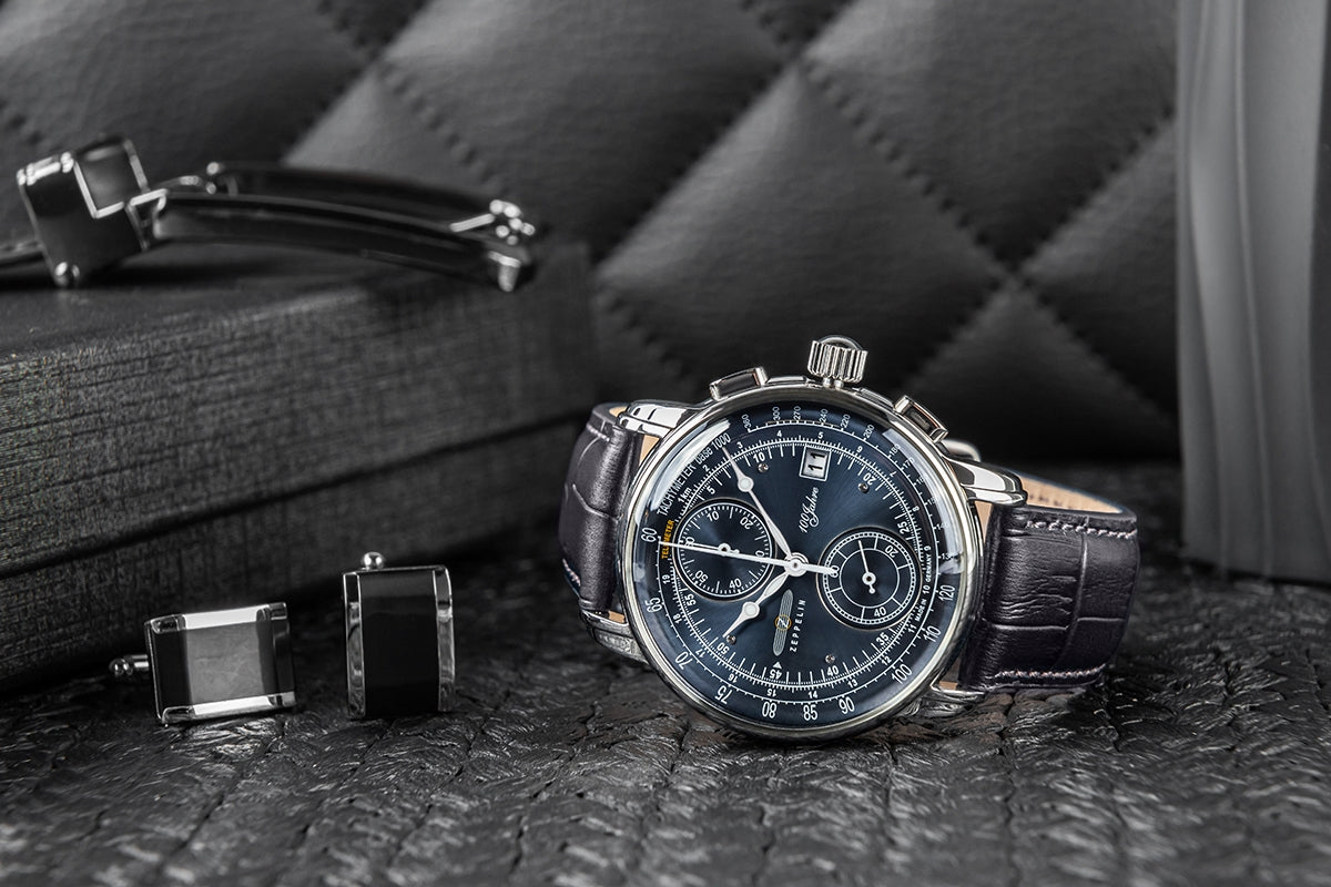 Zegarek Męski ZEPPELIN 100 Yahre Chronograph 8670-3 + BOX – zdjęcie 8
