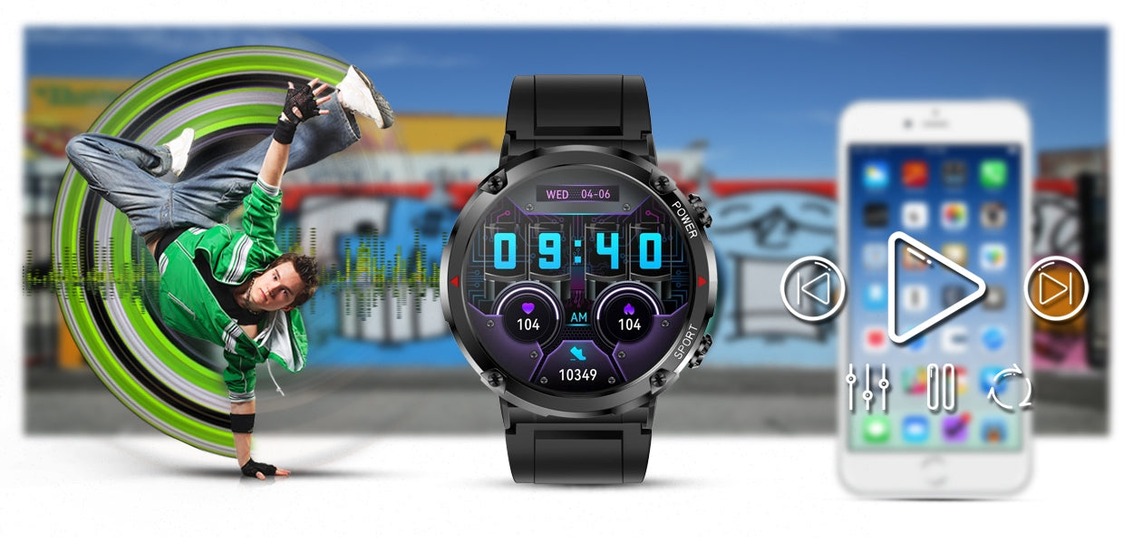Smartwatch Gravity GT21-1+ Czarny Pasek Silikonowy – zdjęcie 16