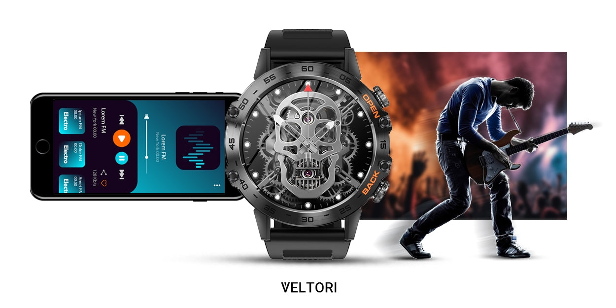 Smartwatch VELTORI VT120-1 Czarny Pasek Silikonowy – zdjęcie 16