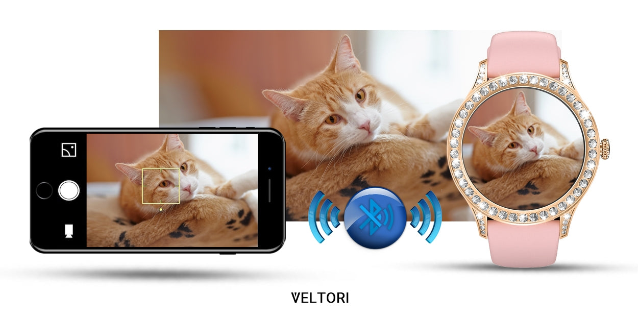 Smartwatch Damski VELTORI VT360-1 Różowy Pasek Silikonowy – zdjęcie 16