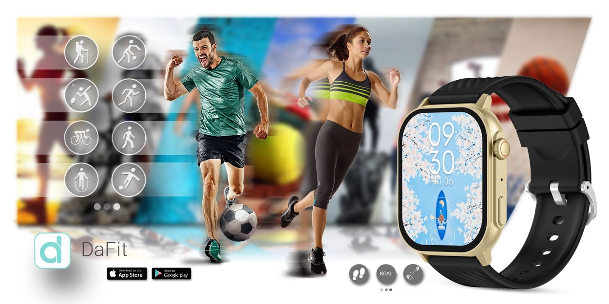 Smartwatch Gravity GT15-6 Czarny Pasek Silikonowy + Złota Bransoleta – zdjęcie 16