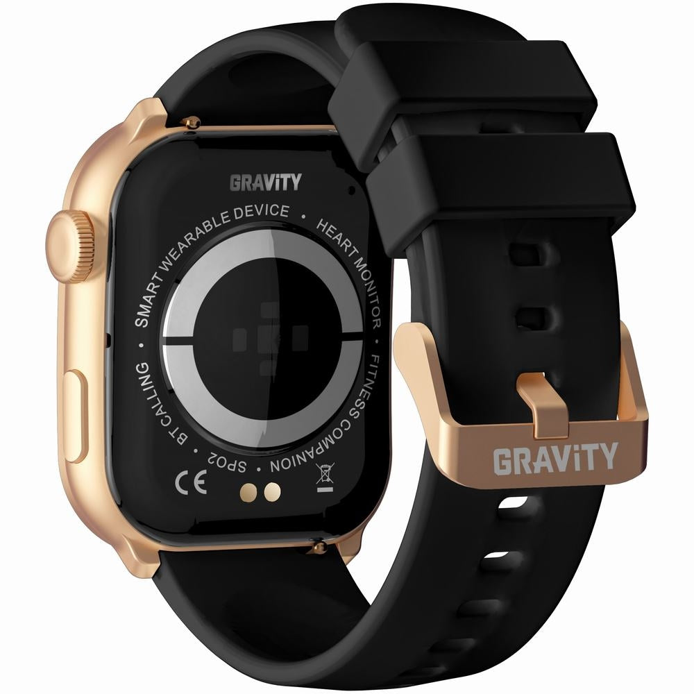 Smartwatch Damski GRAVITY GT28-5 Pasek + Bransoleta Różowe złoto Czarny – zdjęcie 9