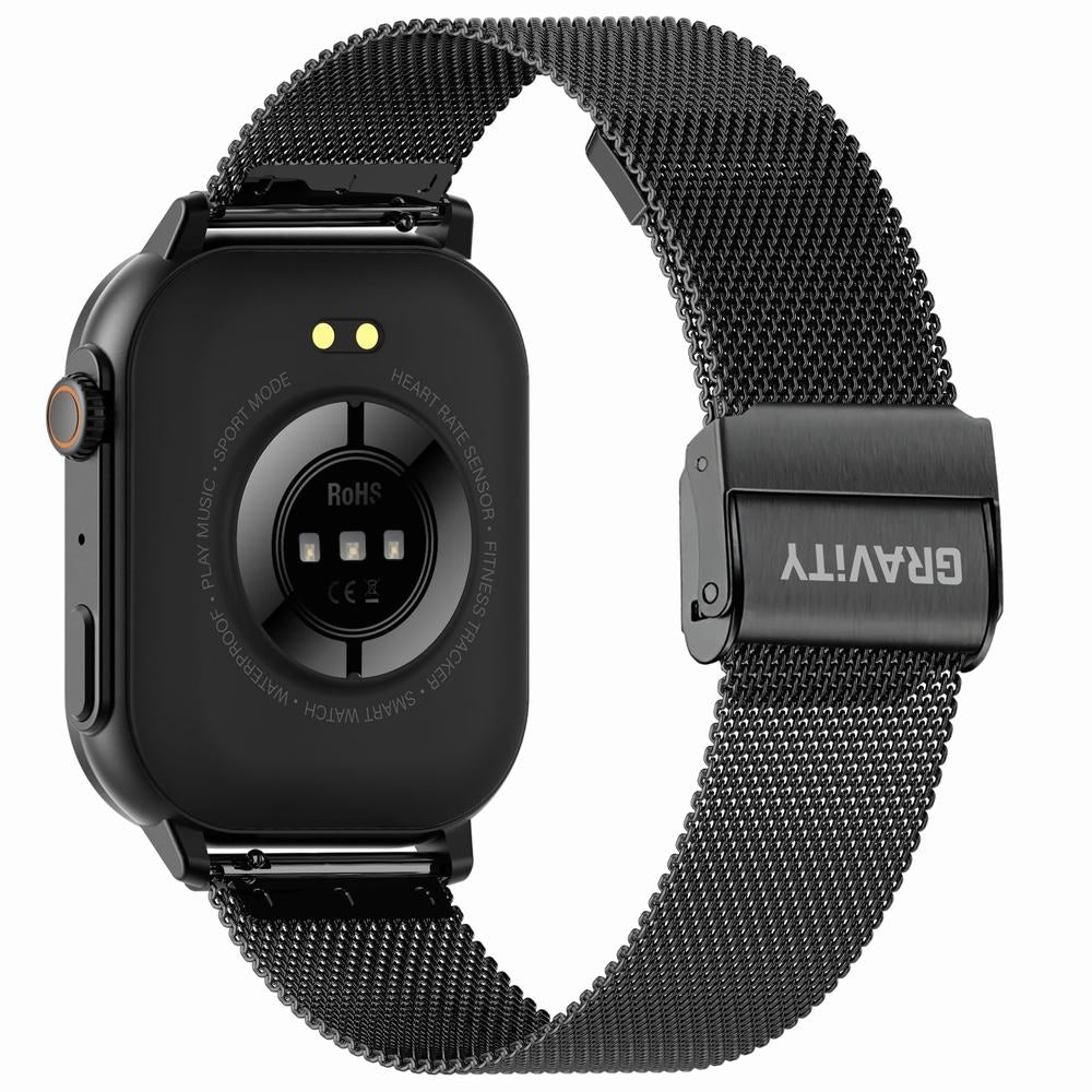 Smartwatch Gravity GT15-2 Pomarańczowy Pasek Silikonowy + Czarna Bransoleta – zdjęcie 7