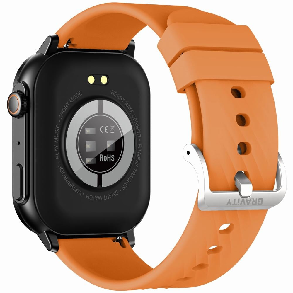 Smartwatch Gravity GT15-2 Pomarańczowy Pasek Silikonowy + Czarna Bransoleta – zdjęcie 8