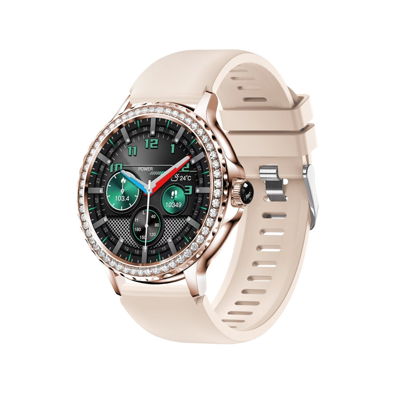 Smartwatch Damski VELTORI VT320-1 Złota Bransoleta + Różowy Pasek – zdjęcie 11