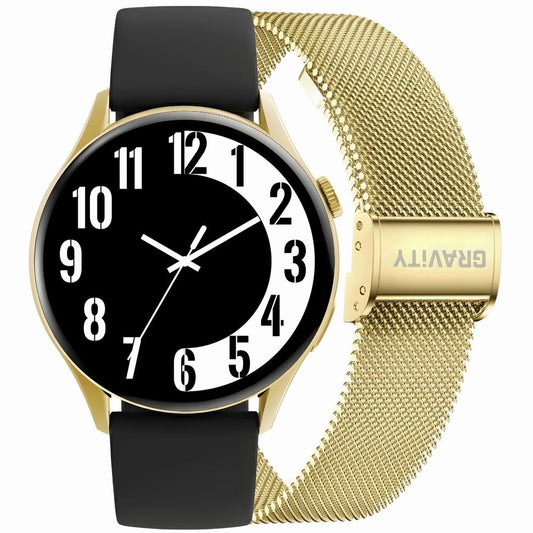 Smartwatch Gravity Złoty Pasek + Bransoleta GT11-1