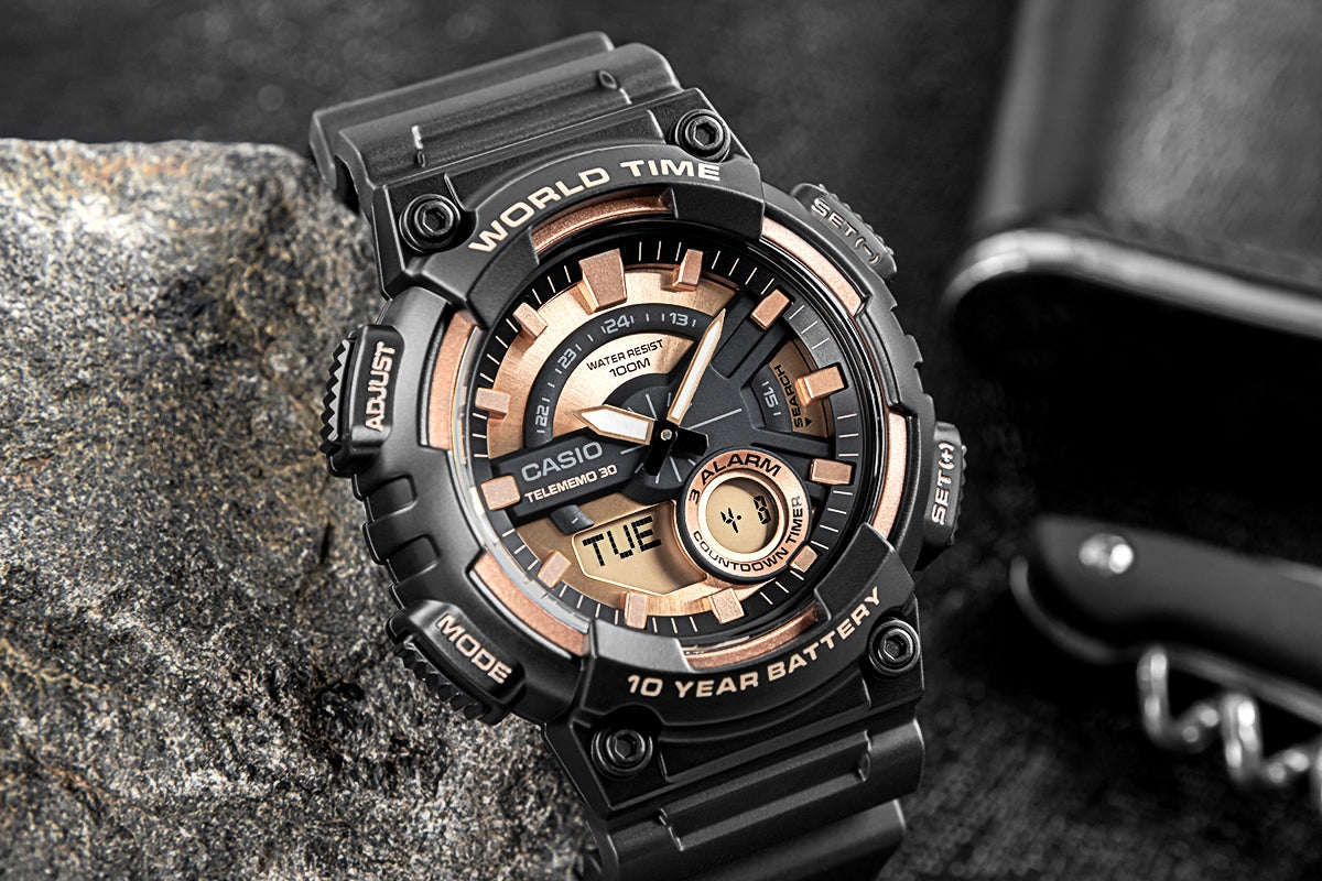 Zegarek Męski CASIO Gerton AEQ-110W-1A3VDF + BOX – zdjęcie 5