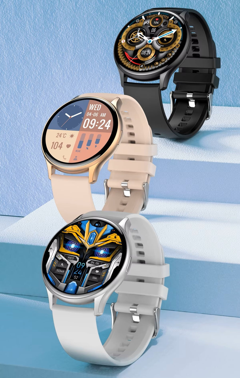 Smartwatch Damski RUBICON RNCF11 Silver/Grey SMARUB242 – zdjęcie 10