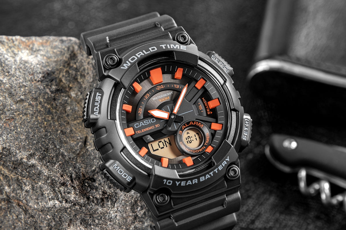 Zegarek Męski CASIO Gerton AEQ-110W-1A2VDF + BOX – zdjęcie 5