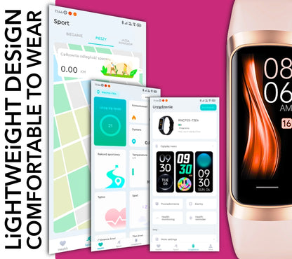 Smartband Damski RUBICON RNCF05 Rose Gold/Berry SMARUB214 – zdjęcie 10