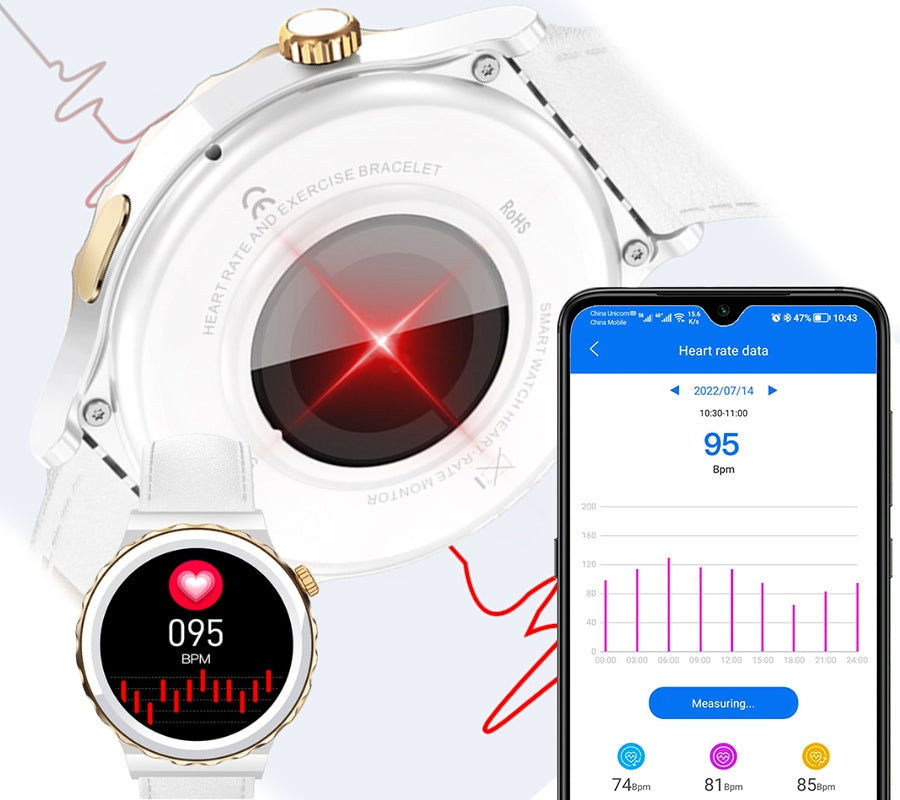 Smartwatch Damski Rubicon RNCE92 PRO White/2 x Pasek SMARUB171 – zdjęcie 10