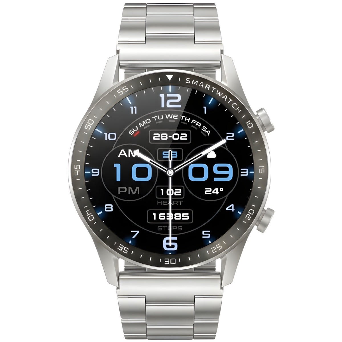 Smartwatch Gravity Srebrny Bransoleta + Pasek GT10-6 – zdjęcie 10