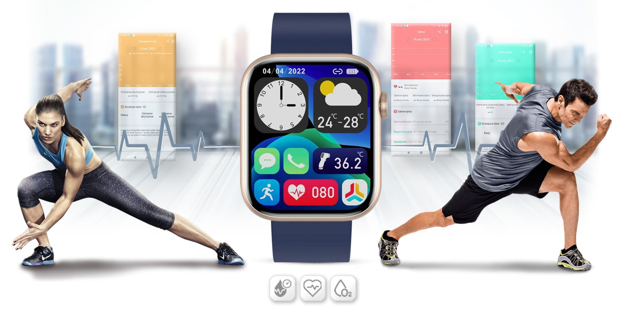 Smartwatch Damski Gravity GT3-4 Różowo-Granatowy – zdjęcie 10