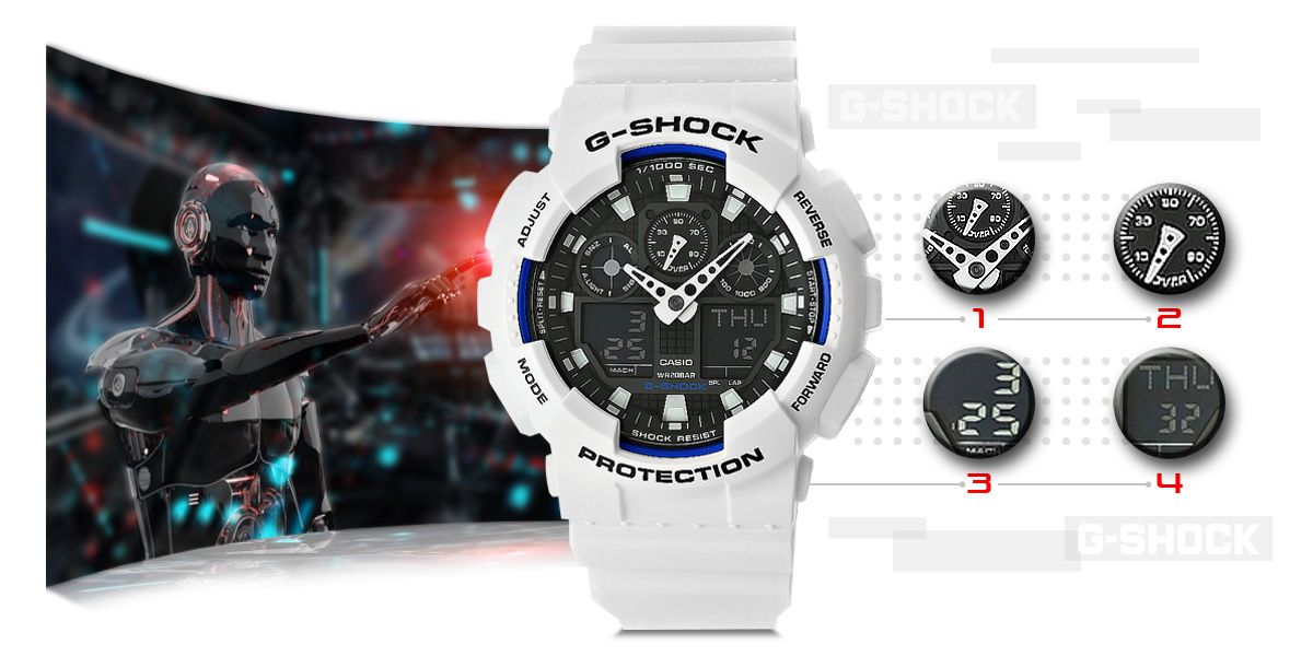 Zegarek Męski CASIO G-SHOCK GA-100B-7AER + BOX – zdjęcie 9