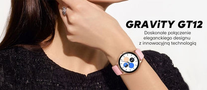 Smartwatch Damski GRAVITY GT12-5 Szary Pasek Silikonowy + Bransoleta – zdjęcie 2