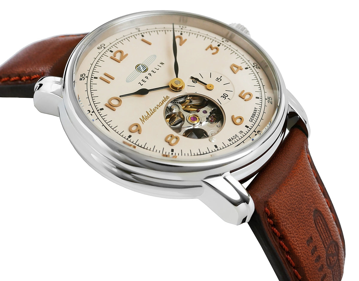 Zegarek Męski ZEPPELIN Mediterranee Open Heart Automatic 9666-5 + BOX – zdjęcie 4