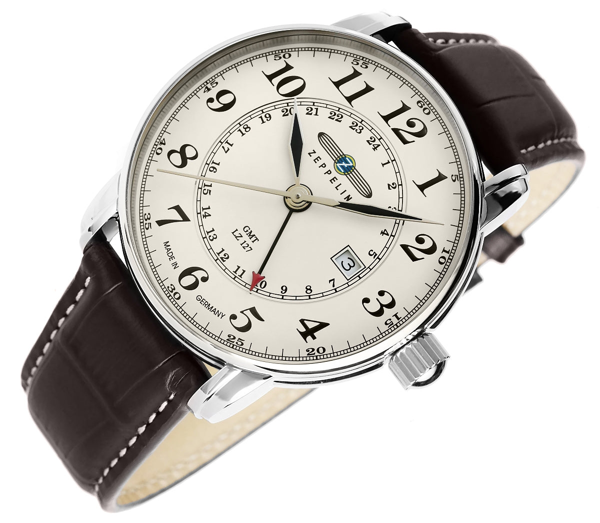 Zegarek Męski ZEPPELIN LZ127 Graf Zeppelin GMT 7642-5 + BOX – zdjęcie 5