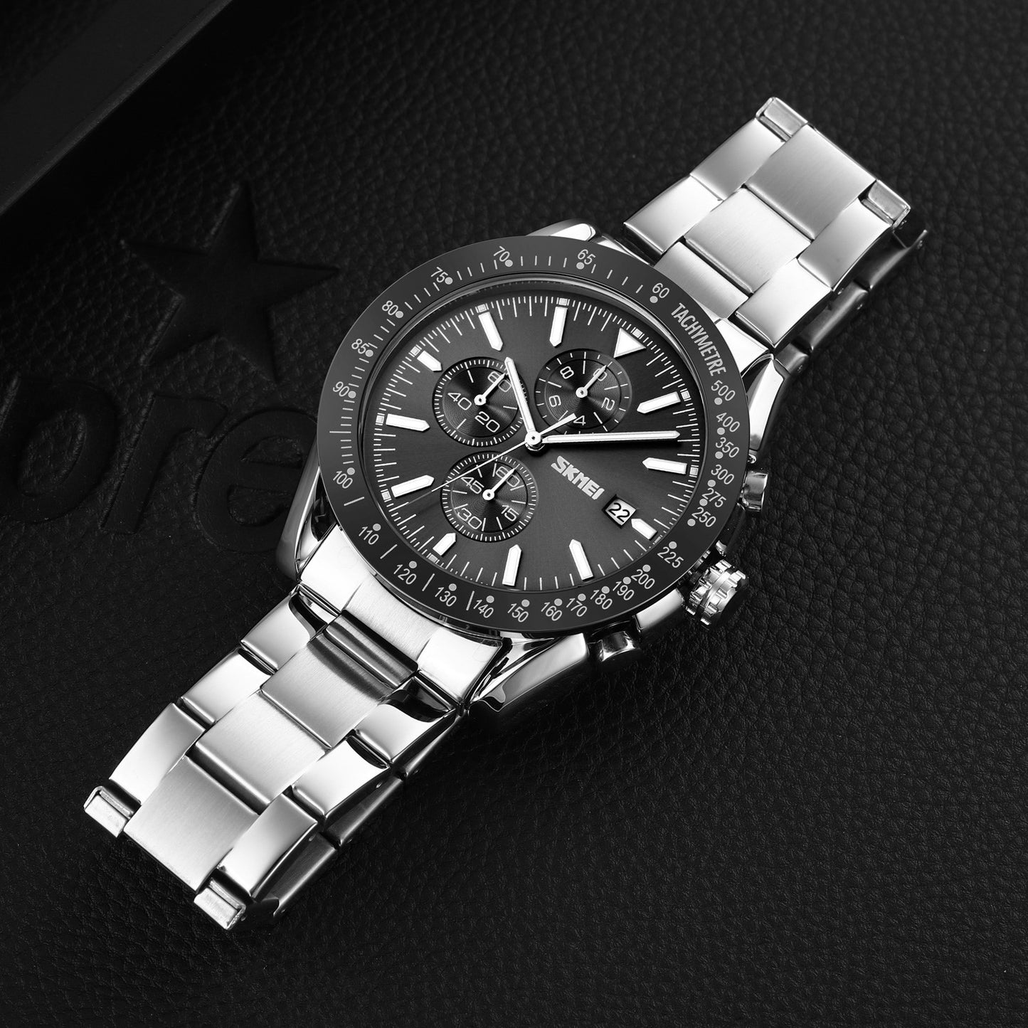 Zegarek Męski Skmei 9253SIBK + BOX – zdjęcie 4