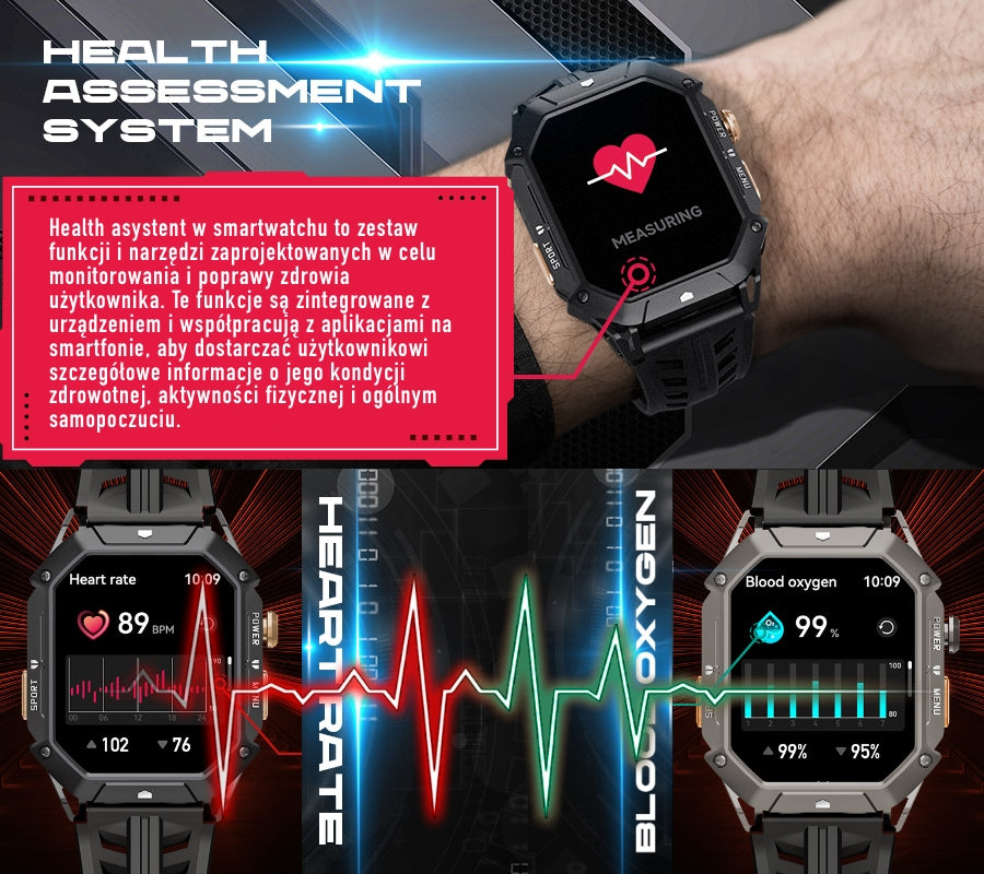 Smartwatch Męski Rubicon RNCF24-1 BLACK – zdjęcie 11
