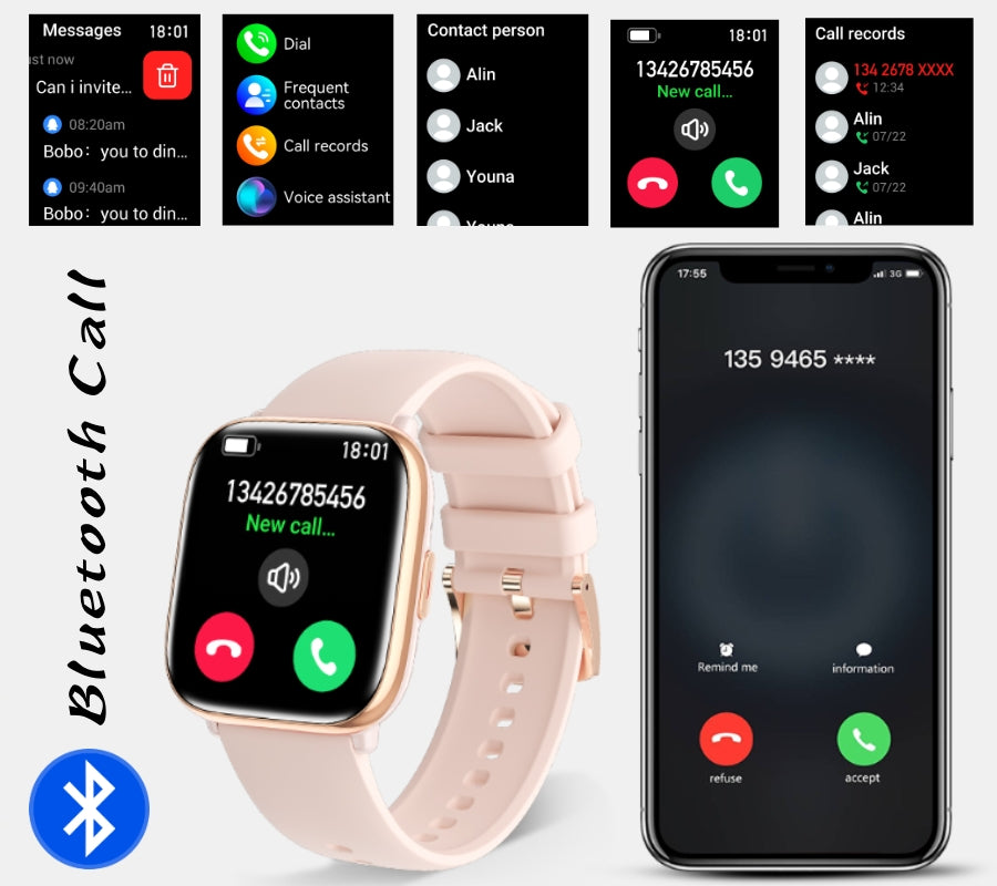 Smartwatch Damski Rubicon RNCF31 ROSE GOLD Bransoleta + 2 Paski – zdjęcie 10