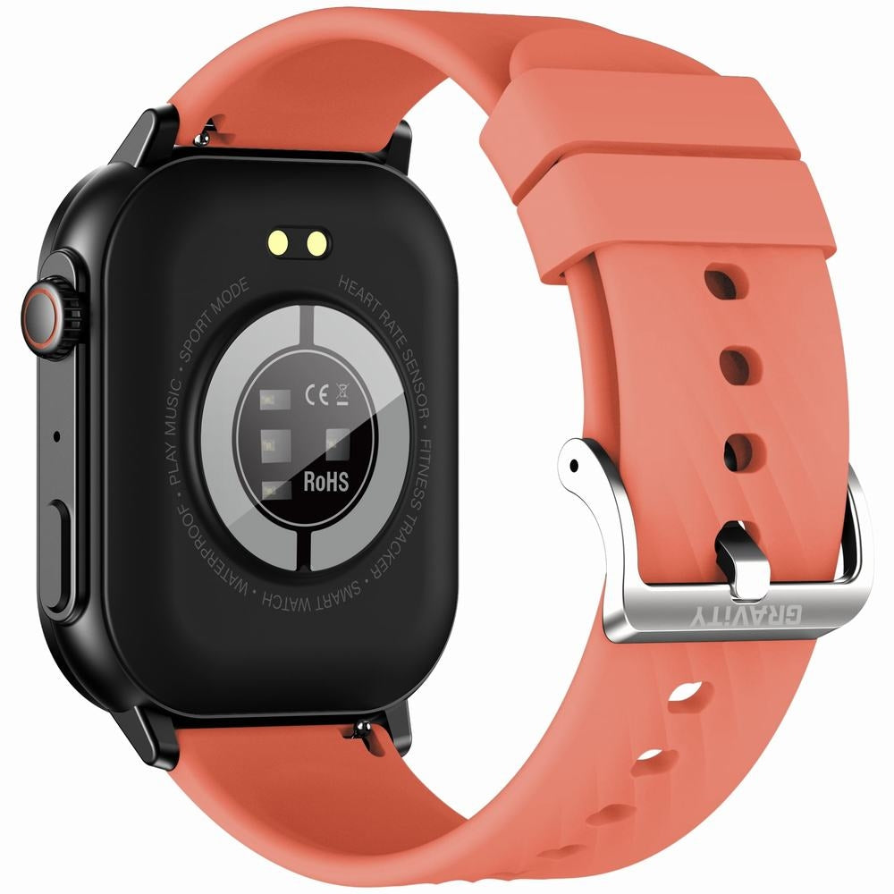 Smartwatch Gravity GT15-3 Czerwony Pasek Silikonowy + Czarna Bransoleta – zdjęcie 8