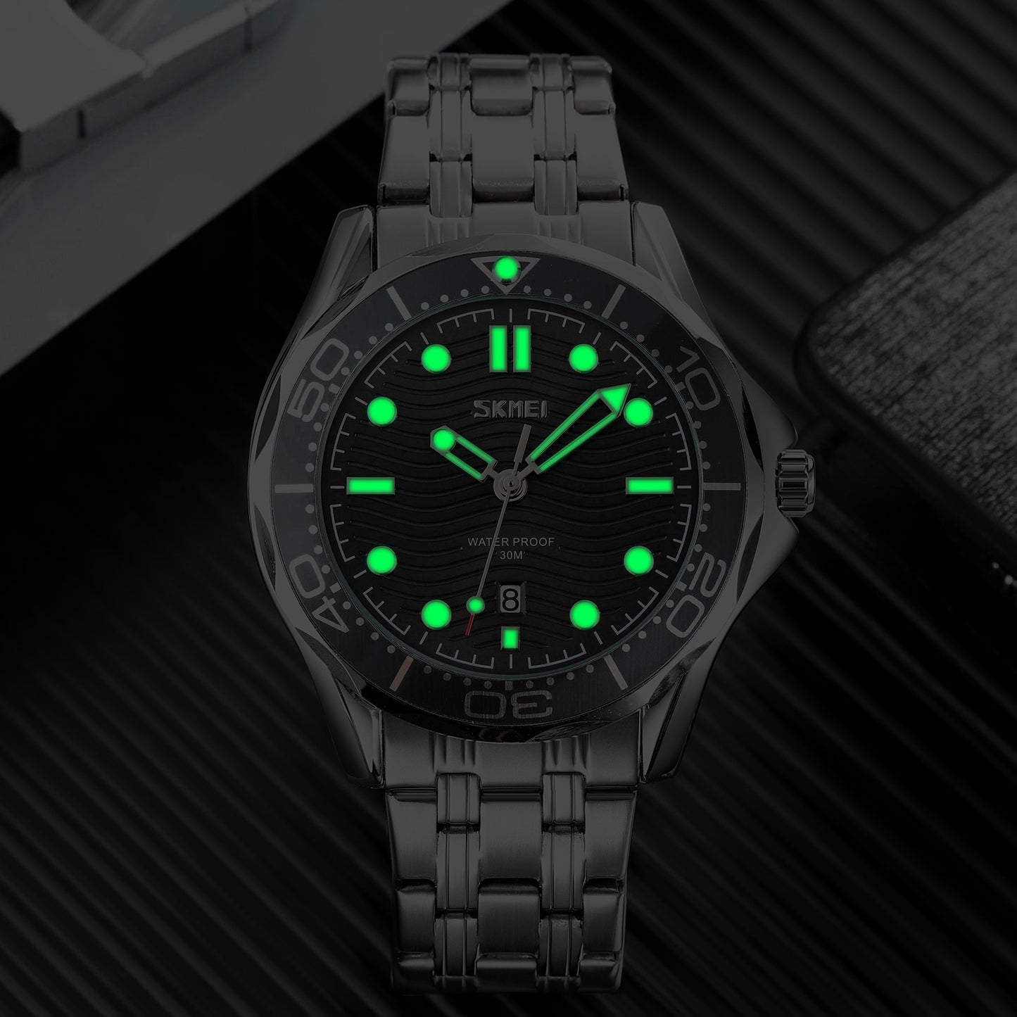 Zegarek Męski Skmei 9276SISIBK + BOX – zdjęcie 5