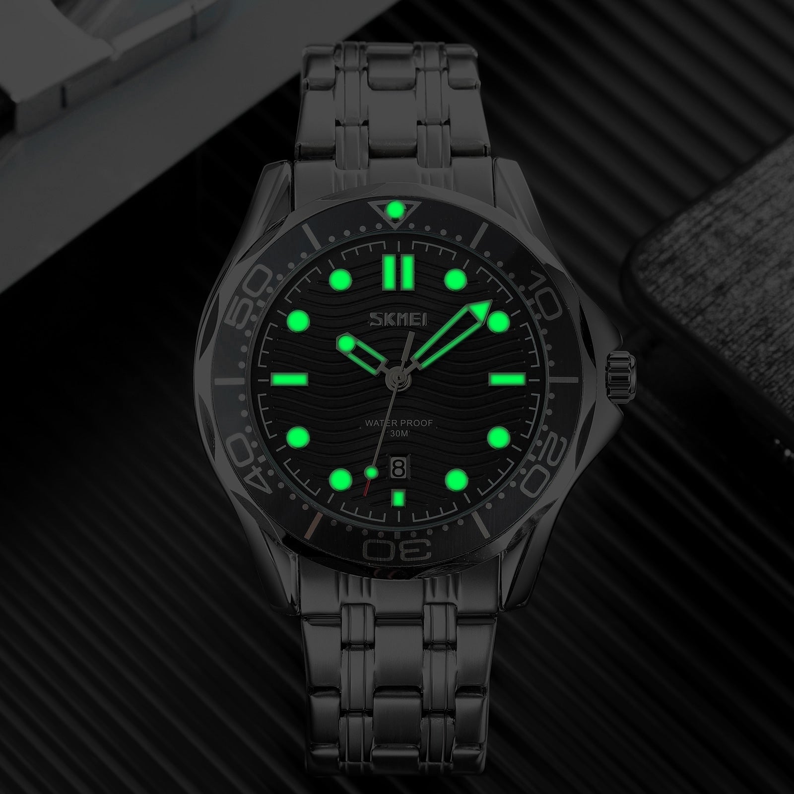 Zegarek Męski Skmei 9276SISIBK + BOX – zdjęcie 5