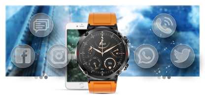 Smartwatch Gravity GT21-2 + Pomarańczowy Pasek Silikonowy – zdjęcie 10