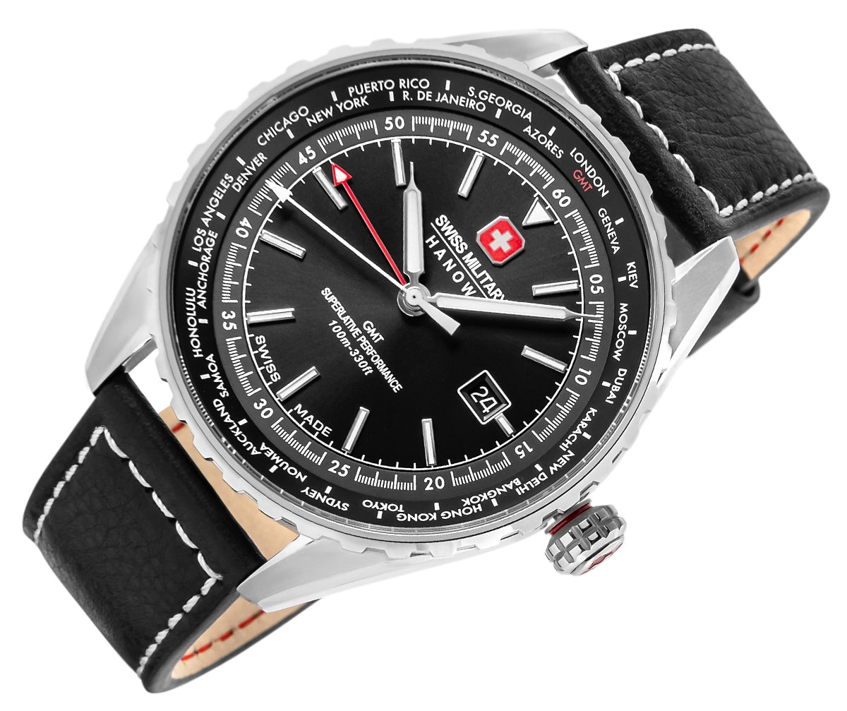Zegarek Męski SWISS MILITARY HANOWA Afterburn GMT SMWGB0003201 + BOX – zdjęcie 5