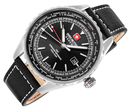 Zegarek Męski SWISS MILITARY HANOWA Afterburn GMT SMWGB0003201 + BOX – zdjęcie 5