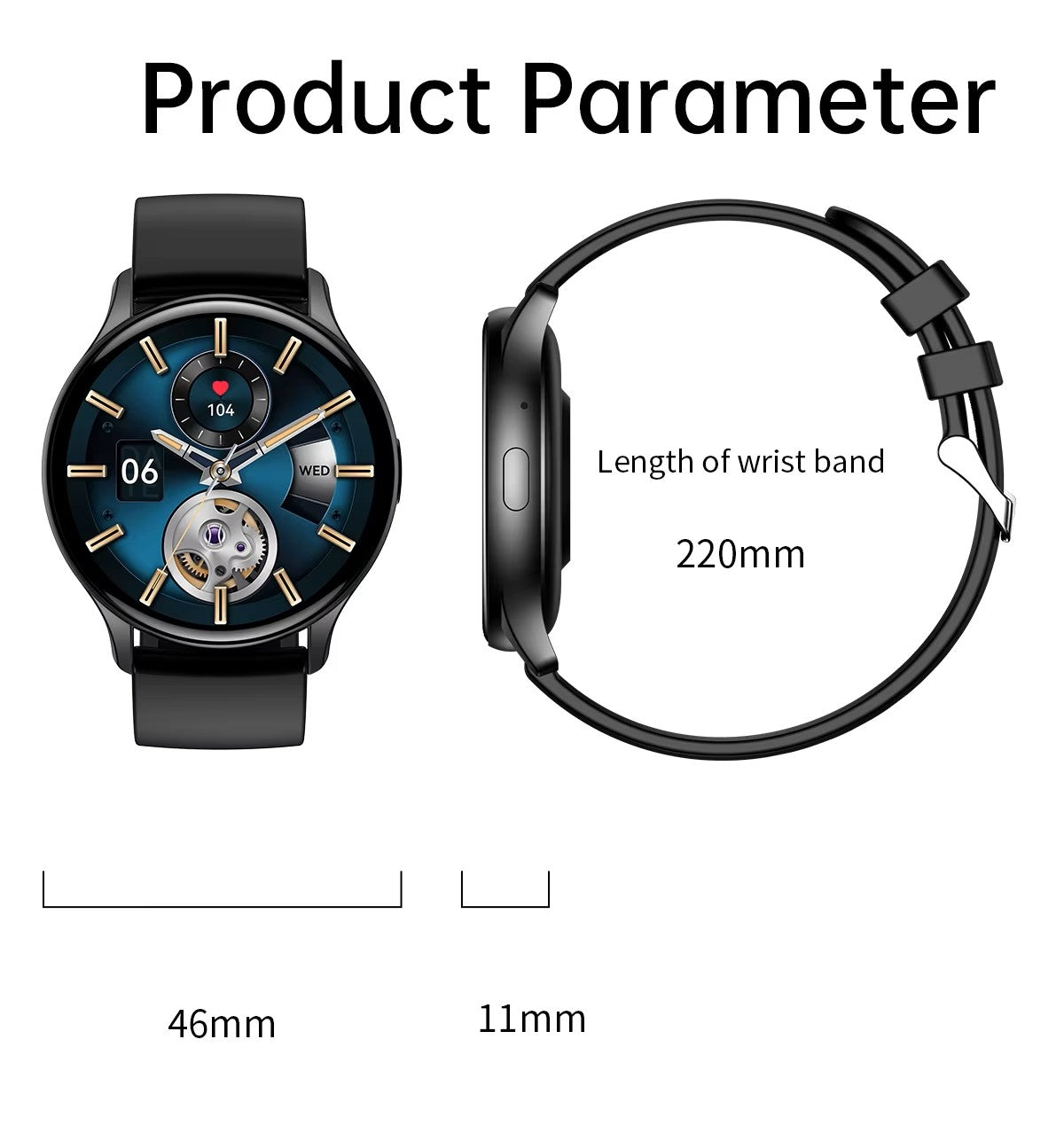 Smartwatch RUBICON RNCF11 Black SMARUB240 – zdjęcie 12