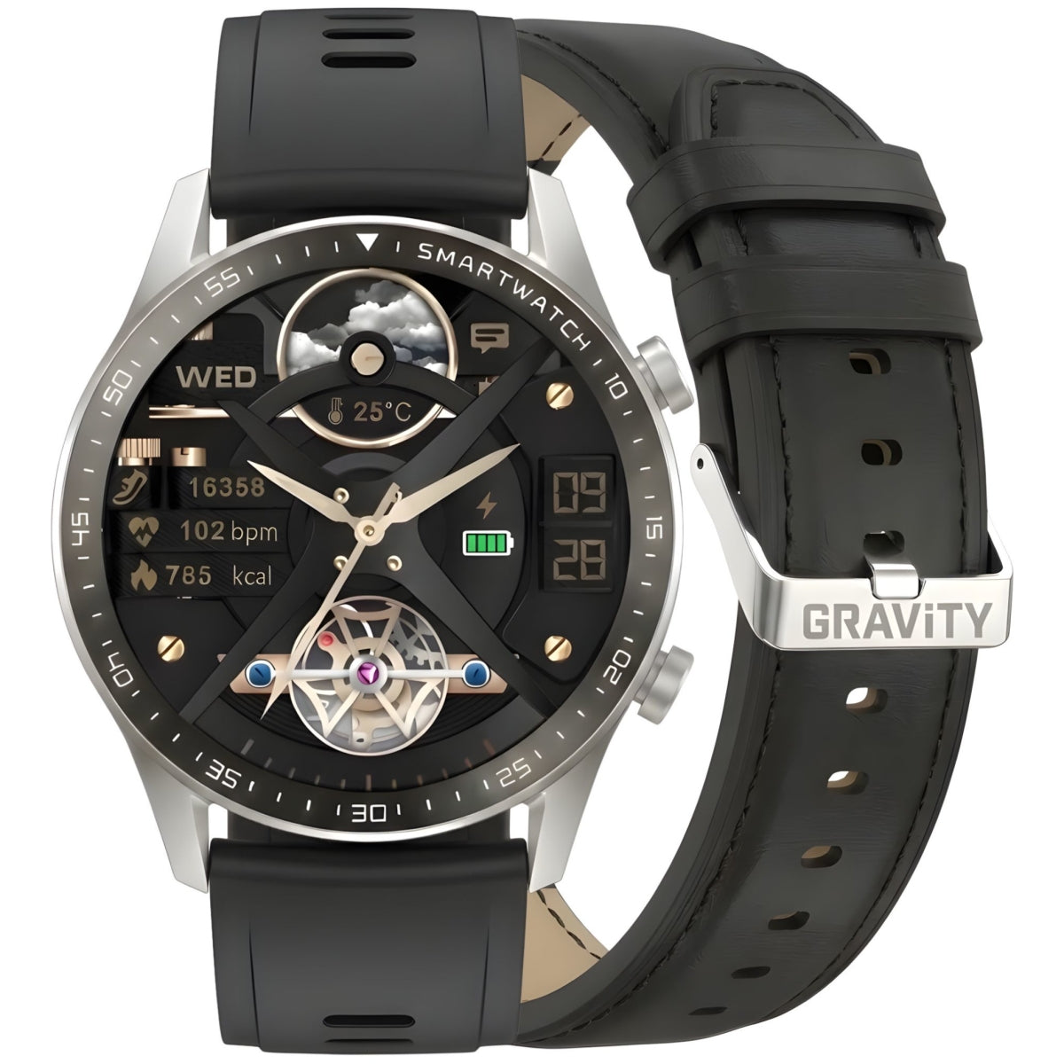 Smartwatch Gravity Srebrny 2 Paski GT10-7 – zdjęcie 12