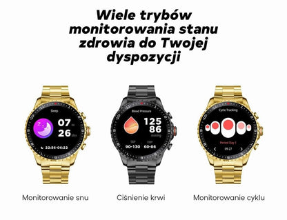 Smartwatch Męski GRAVITY GT16-1 Gold / Złota Bransoleta – zdjęcie 13