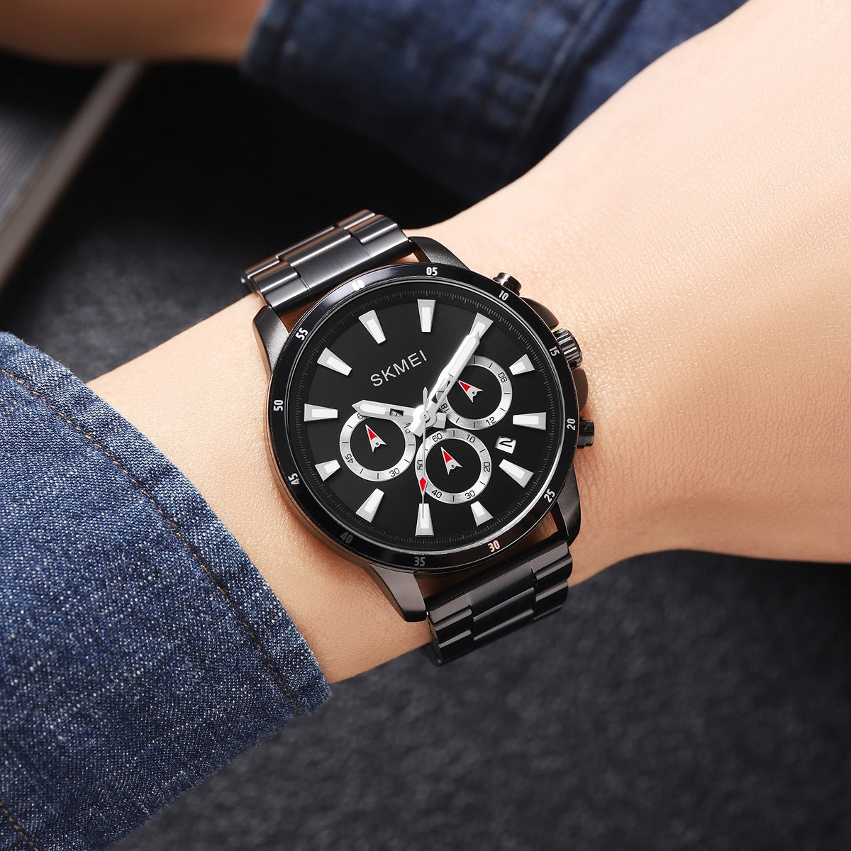 Zegarek Męski Skmei 2295BK + BOX – zdjęcie 6