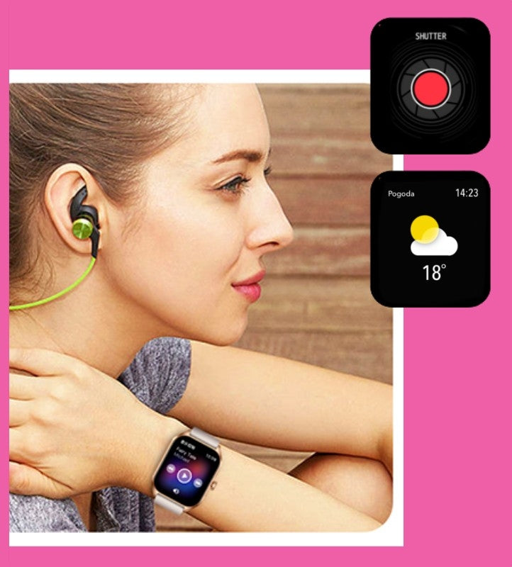 Smartwatch Damski Rubicon RNCF03-5 Różowe złoto Bransoleta + Pasek – zdjęcie 13
