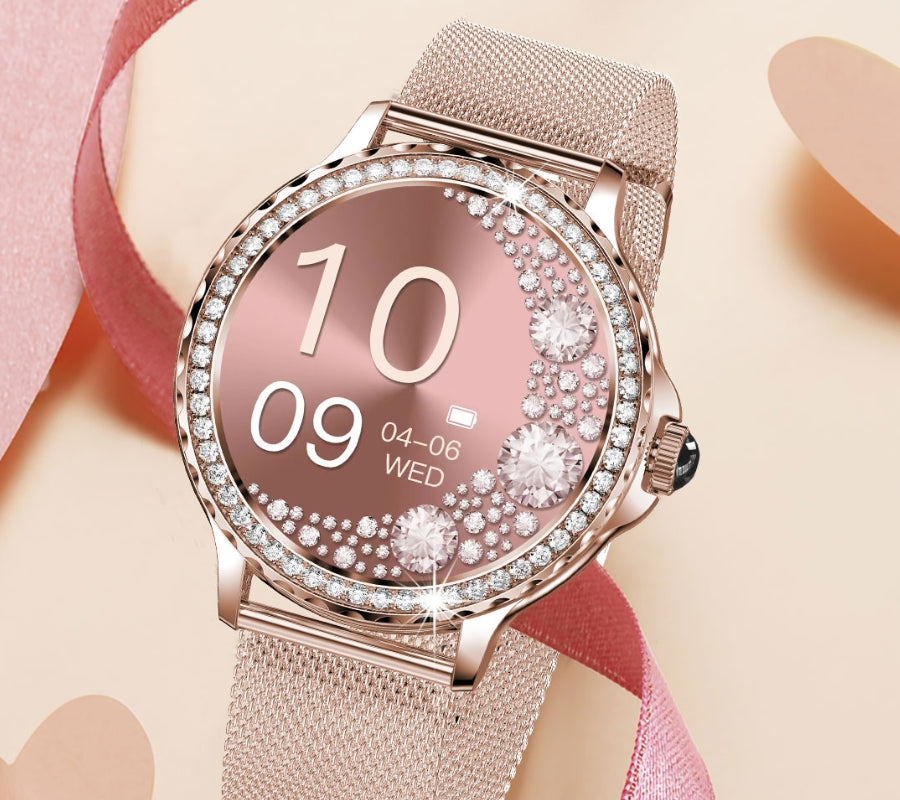 Smartwatch Damski Rubicon RNCF19-1 Różowe Złoto  Bransoleta + Pasek – zdjęcie 13