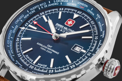 Zegarek Męski SWISS MILITARY HANOWA Afterburn GMT SMWGB0003202 + BOX – zdjęcie 6