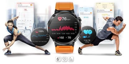 Smartwatch Gravity GT21-2 + Pomarańczowy Pasek Silikonowy – zdjęcie 11
