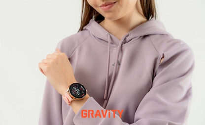 Smartwatch Gravity Różowe Złoto Pasek + Bransoleta GT11-5 – zdjęcie 3