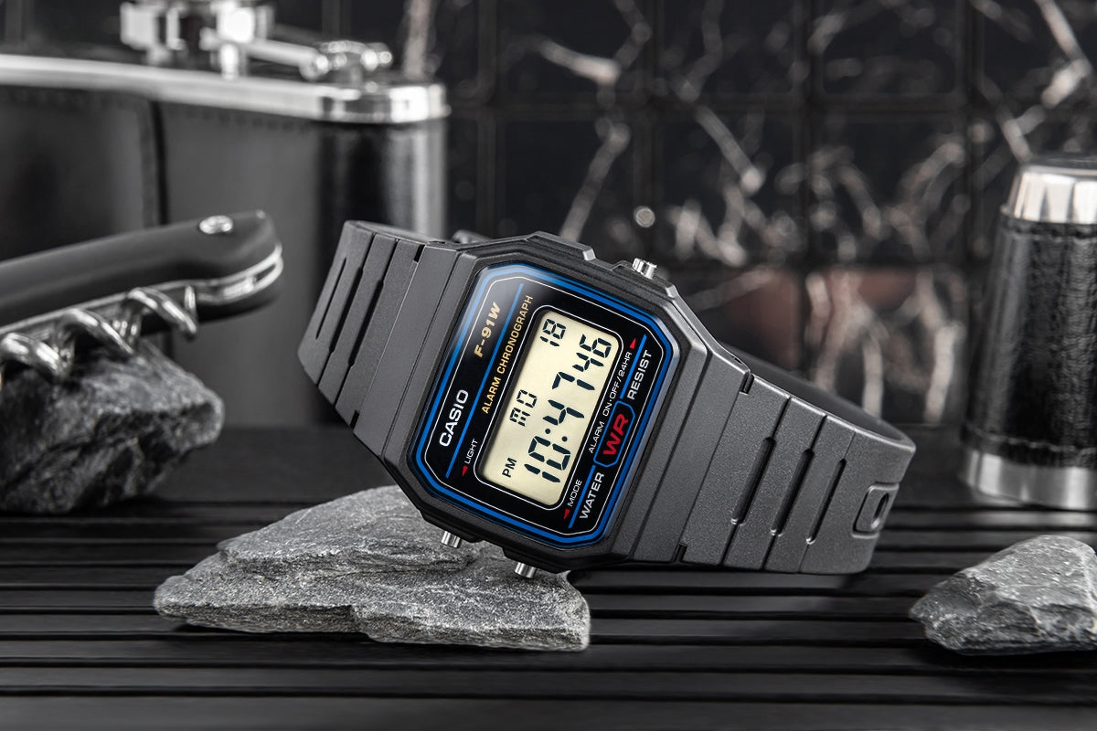 Zegarek Męski CASIO F-91W-1YEG + BOX – zdjęcie 6