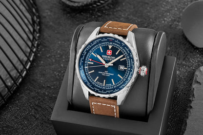Zegarek Męski SWISS MILITARY HANOWA Afterburn GMT SMWGB0003202 + BOX – zdjęcie 7