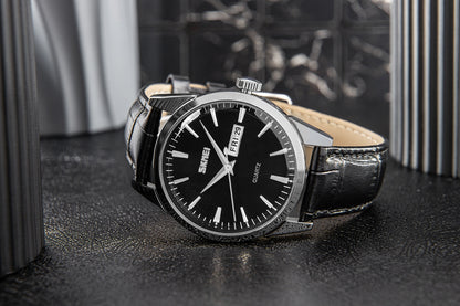 Zegarek Męski Skmei 9073SIBK-B + BOX – zdjęcie 6