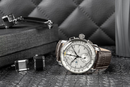 Zegarek Męski ZEPPELIN 100 Yahre Chronograph 8670-1 + BOX – zdjęcie 7