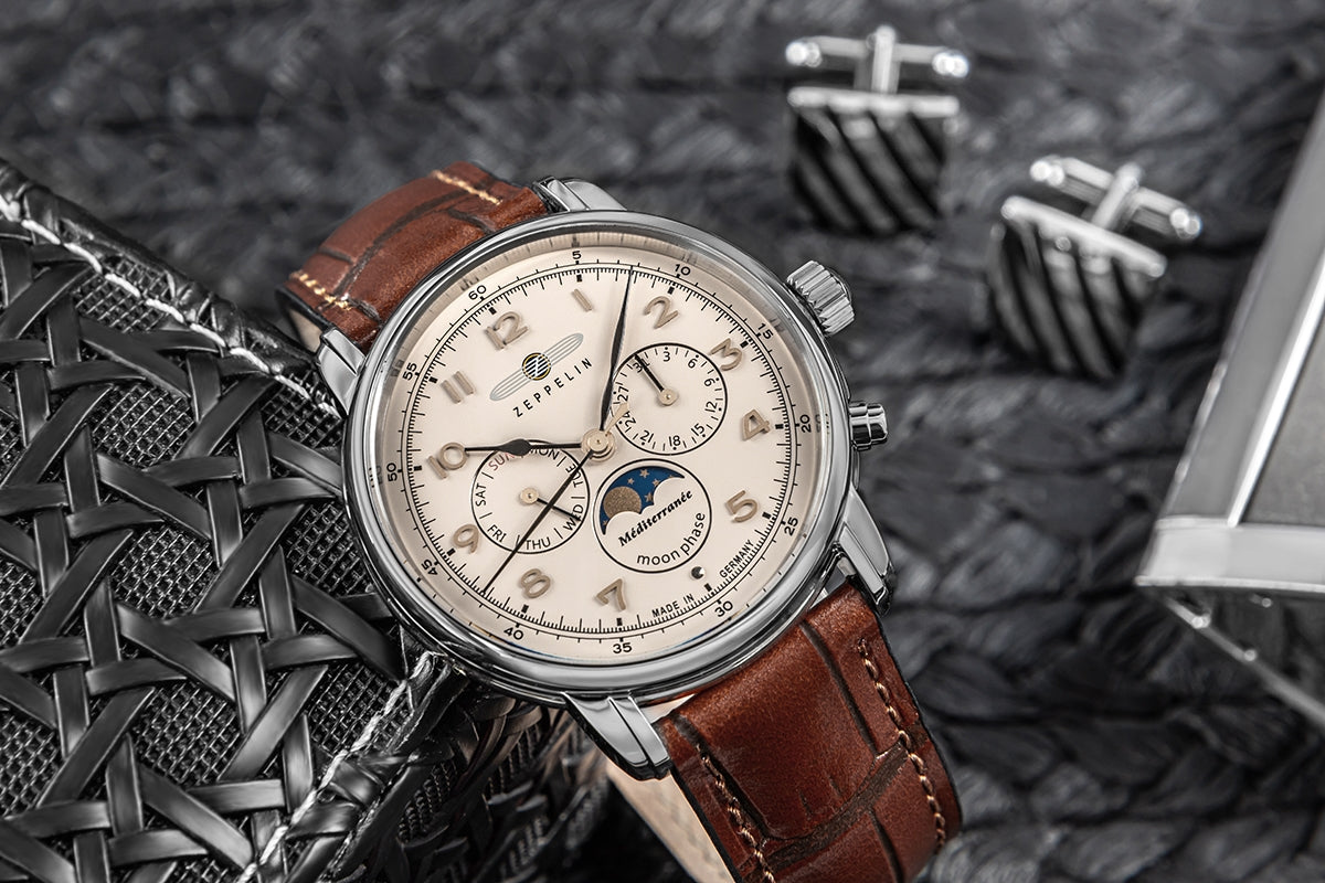 Zegarek Męski ZEPPELIN LZ121 Mediterranee Moonphase 9636-5 + BOX – zdjęcie 7