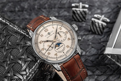 Zegarek Męski ZEPPELIN LZ121 Mediterranee Moonphase 9636-5 + BOX – zdjęcie 7